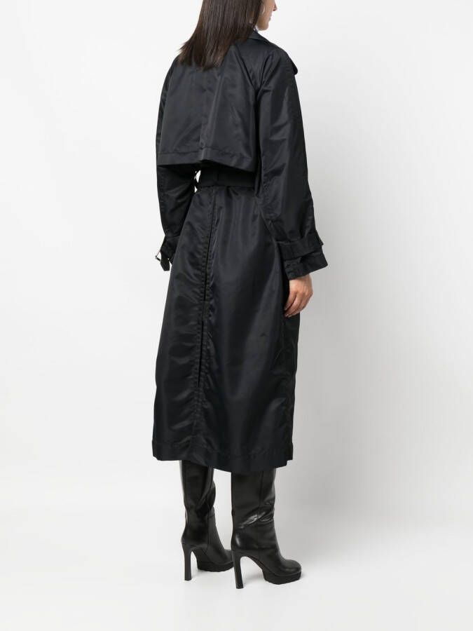 MERYLL ROGGE Trenchcoat met dubbele rij knopen Zwart