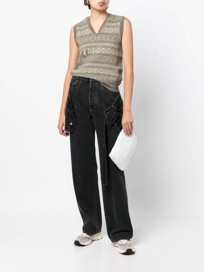 MERYLL ROGGE Gerafelde jeans Zwart
