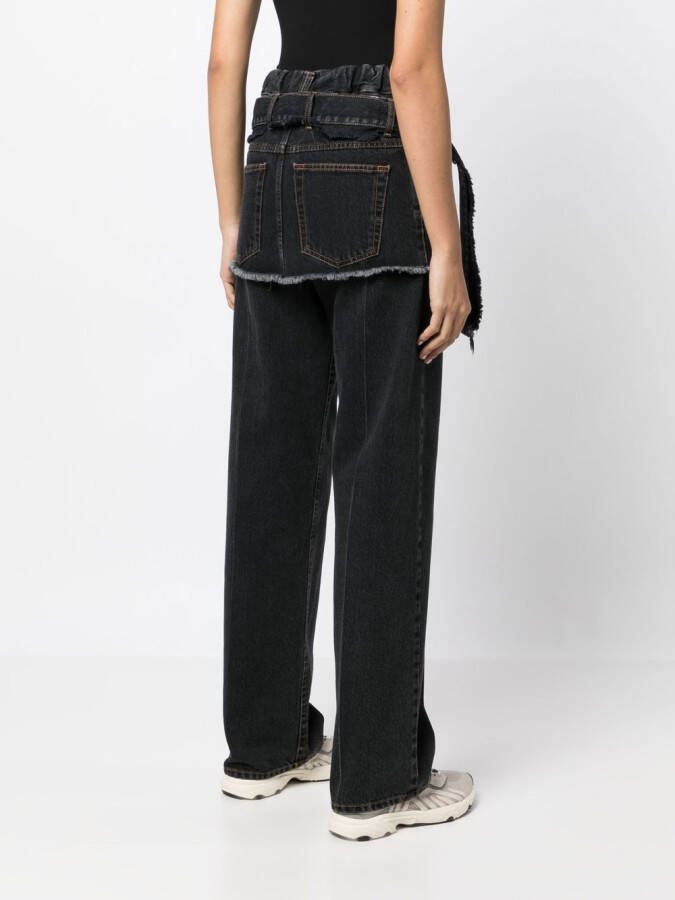 MERYLL ROGGE Gerafelde jeans Zwart