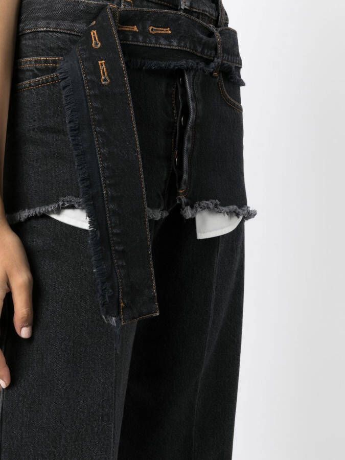 MERYLL ROGGE Gerafelde jeans Zwart