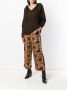 Mes Demoiselles gebreide hoodie Bruin - Thumbnail 2