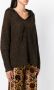 Mes Demoiselles gebreide hoodie Bruin - Thumbnail 3