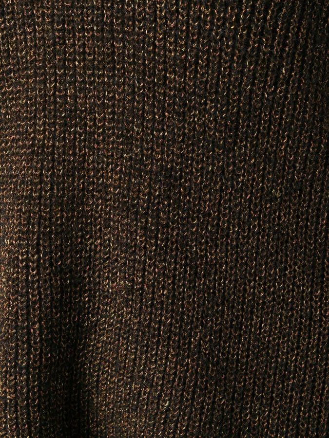 Mes Demoiselles gebreide hoodie Bruin