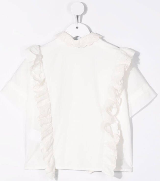Mi Sol Shirt met ruches Wit