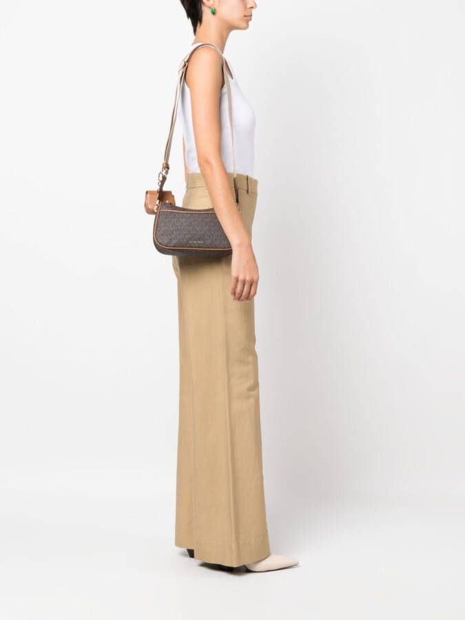 Michael Kors Crossbodytas met monogrampatroon Bruin