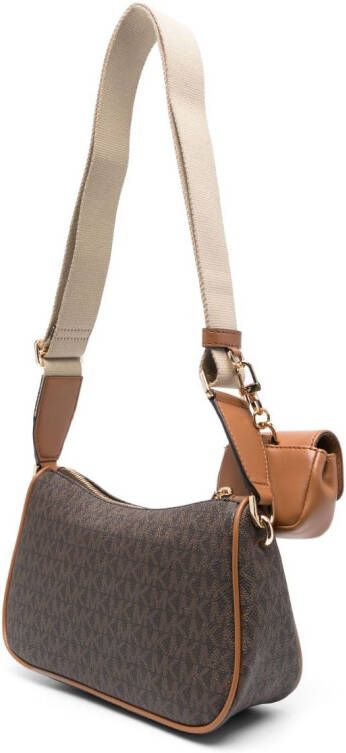 Michael Kors Crossbodytas met monogrampatroon Bruin