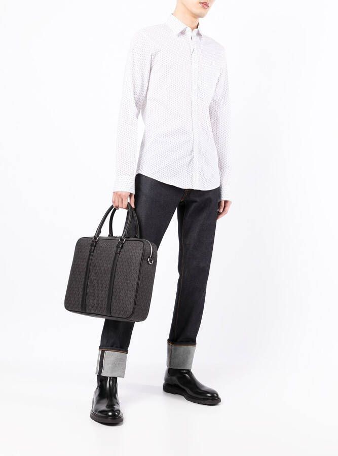 Michael Kors Aktetas met monogramprint Zwart