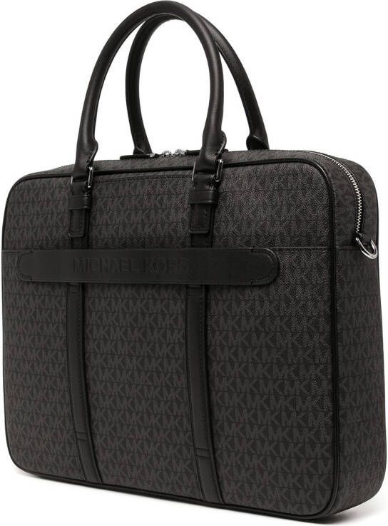 Michael Kors Aktetas met monogramprint Zwart