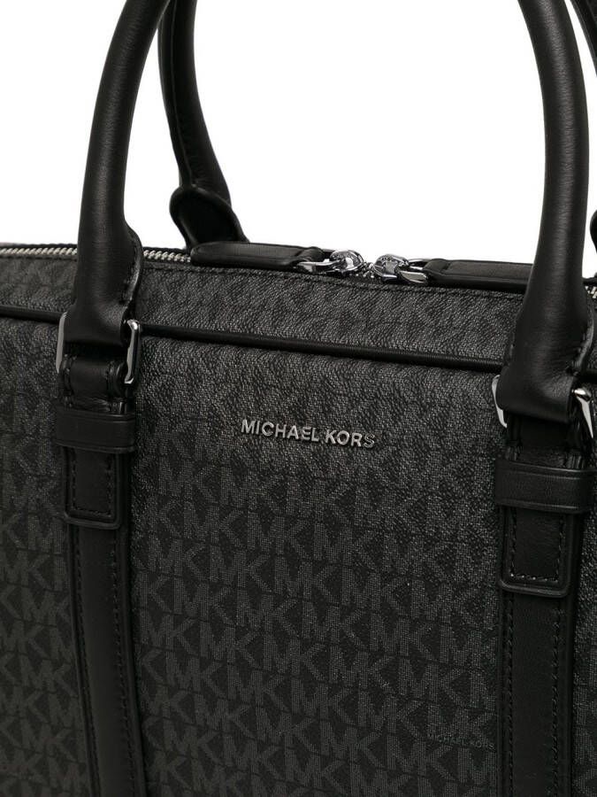 Michael Kors Aktetas met monogramprint Zwart