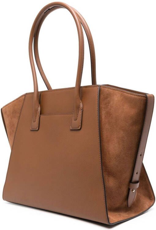 Michael Kors Avril shopper met logoplakkaat Bruin