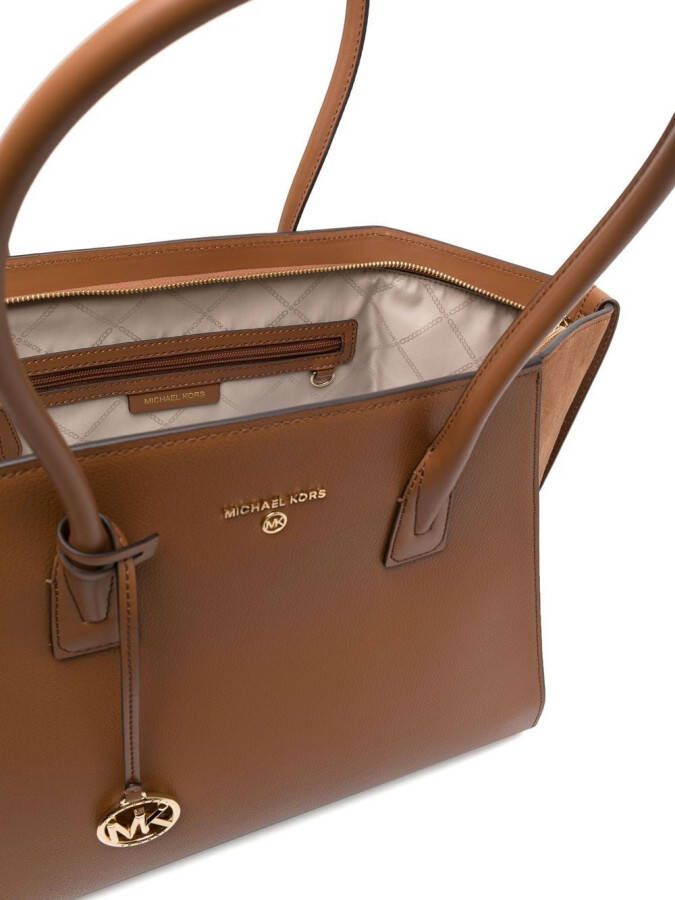 Michael Kors Avril shopper met logoplakkaat Bruin