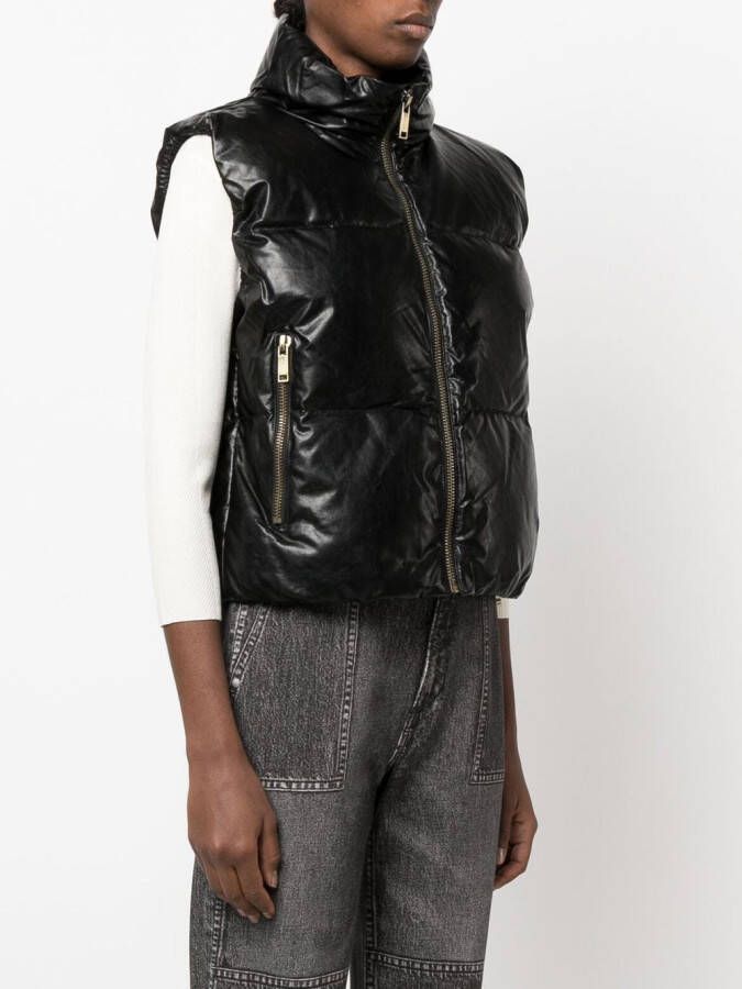 Michael Kors Bodywarmer met hoge hals Zwart