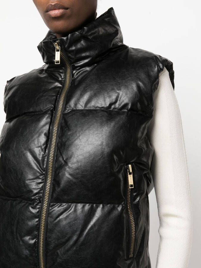 Michael Kors Bodywarmer met hoge hals Zwart