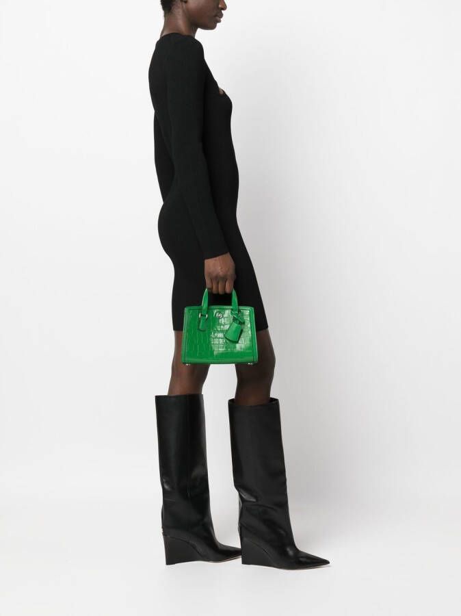 Michael Kors Chantal shopper met krokodillenleer-reliëf Groen