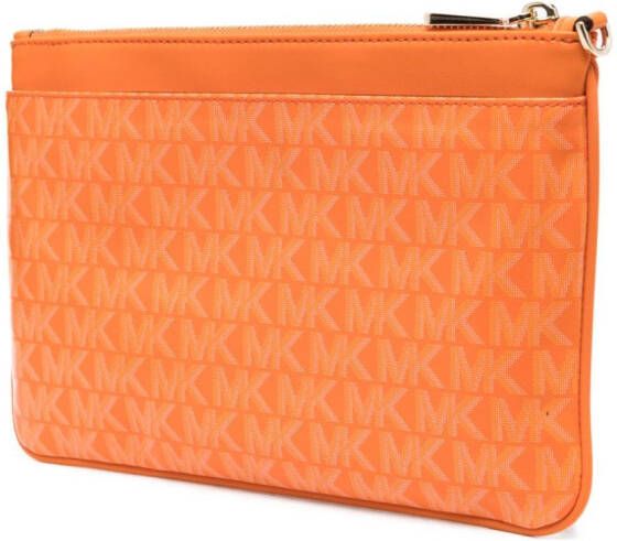 Michael Kors Clutch met monogram Oranje