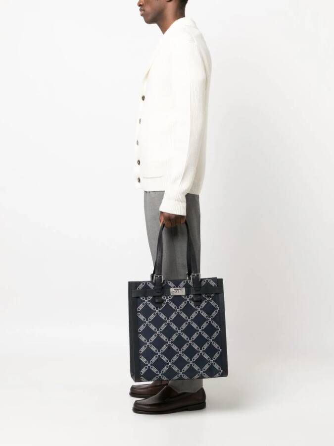 Michael Kors Collection Hudson Empire shopper met jacquard Blauw