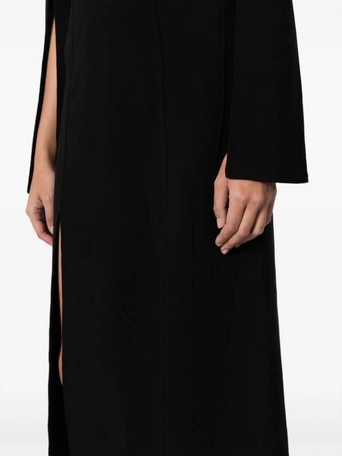 Michael Kors Collection Midi-jurk met V-hals Zwart