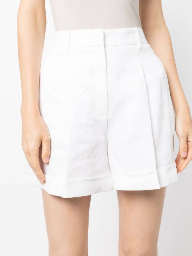 Michael Kors Collection Geplooide shorts Wit