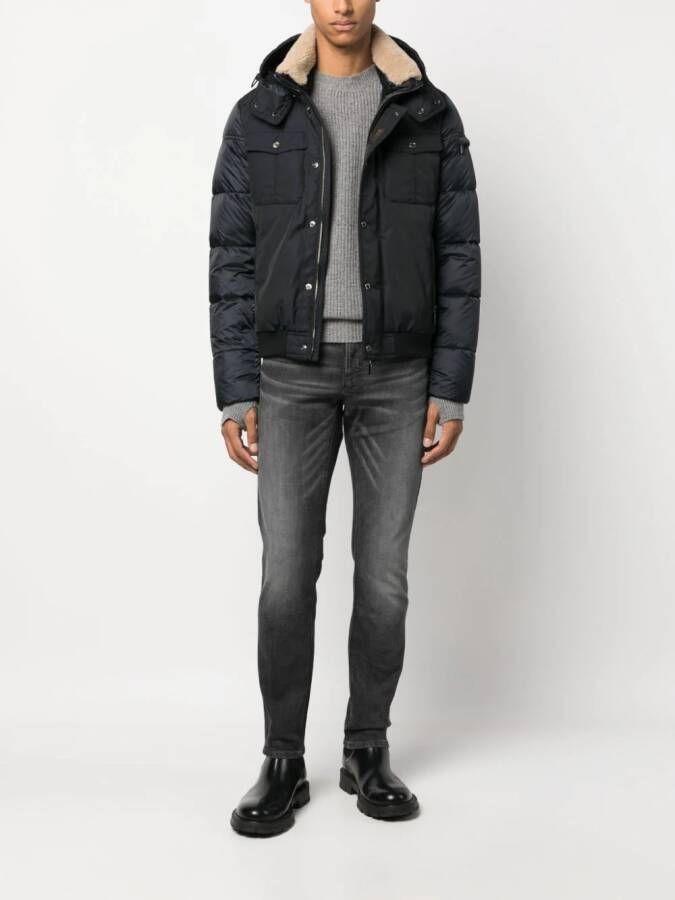 Michael Kors Collection Slim-fit jeans Zwart