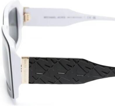 Michael Kors Corfu zonnebril met rechthoekig montuur Zwart