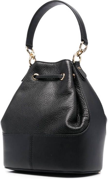 Michael Kors Devon leren schoudertas Zwart