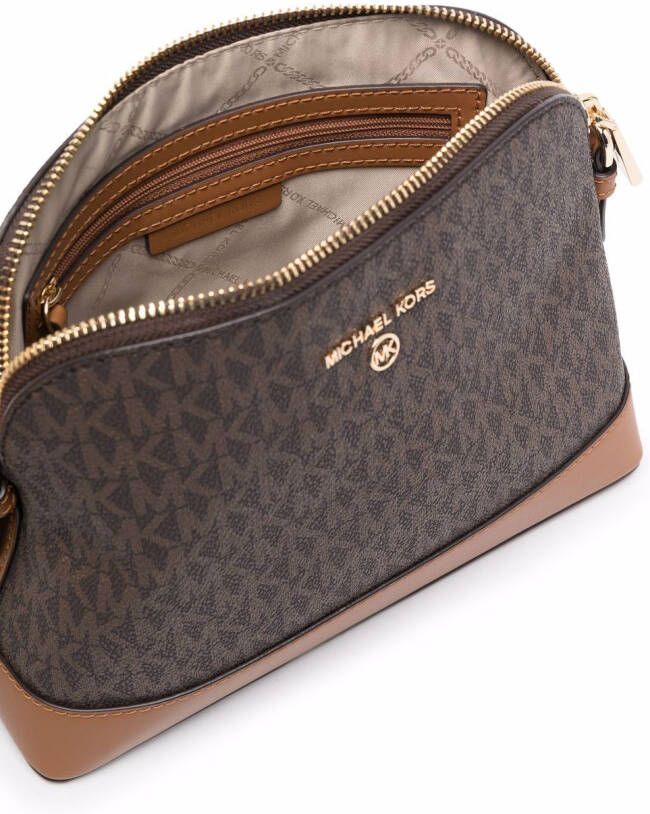 Michael Kors Dome crossbodytas met logo Bruin