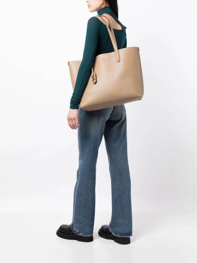 Michael Kors Eliza XL leren shopper Bruin