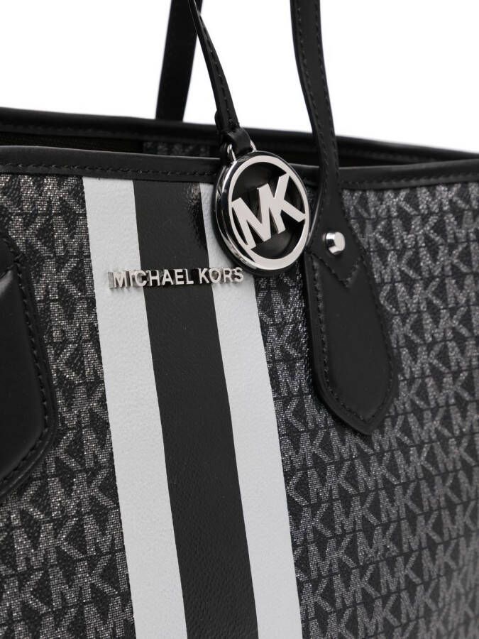 Michael Kors Eva shopper met streep Zwart