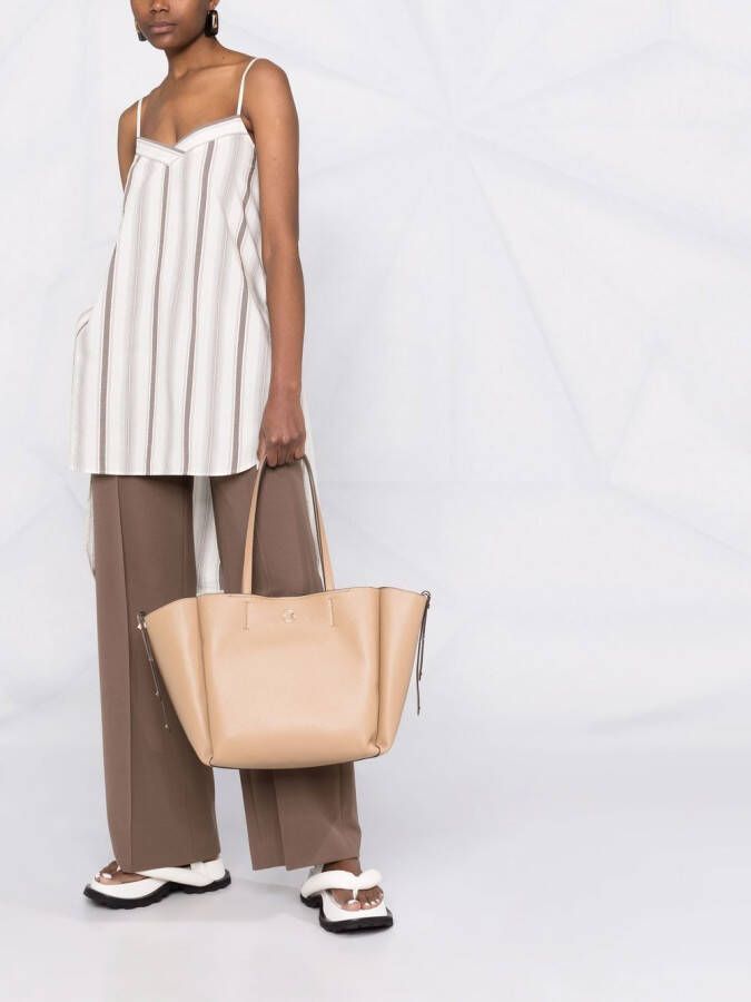 Michael Kors Freya shopper met logoplakkaat Beige