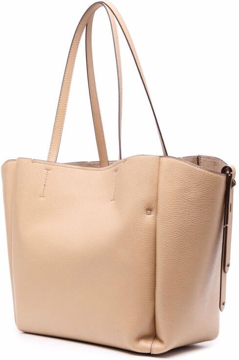 Michael Kors Freya shopper met logoplakkaat Beige