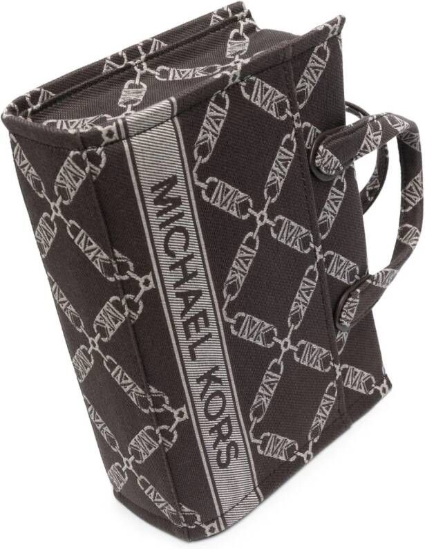 Michael Kors Gigi Empire shopper met jacquard Bruin