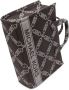 Michael Kors Gigi Empire shopper met jacquard Bruin - Thumbnail 10