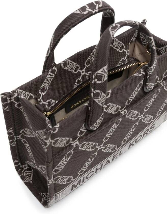 Michael Kors Gigi Empire shopper met jacquard Bruin