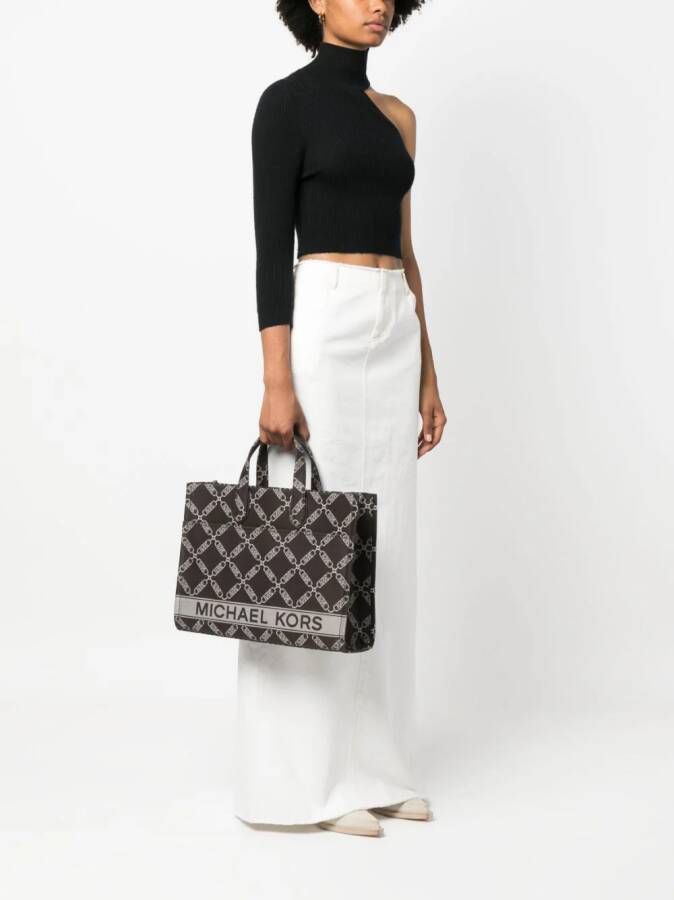 Michael Kors Gigi katoenen shopper Bruin