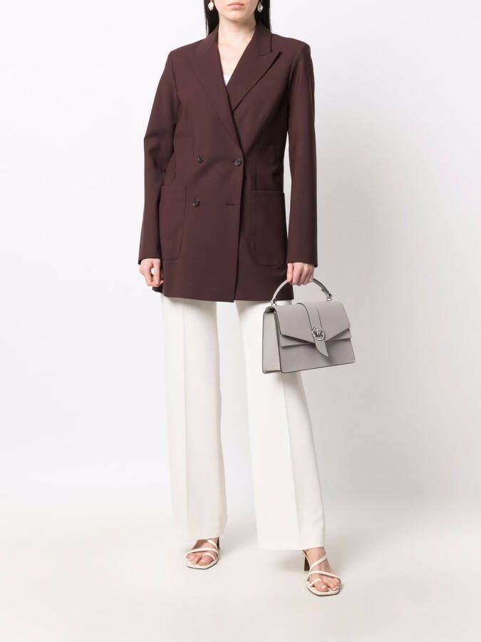 Michael Kors Greenwich leren boekentas Grijs