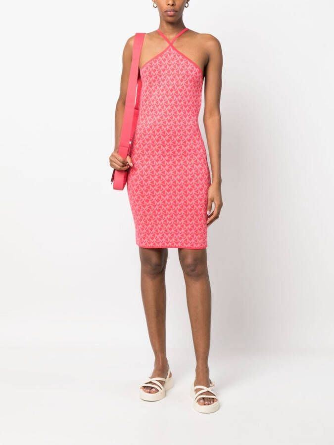 Michael Kors Halterjurk met monogramprint Roze