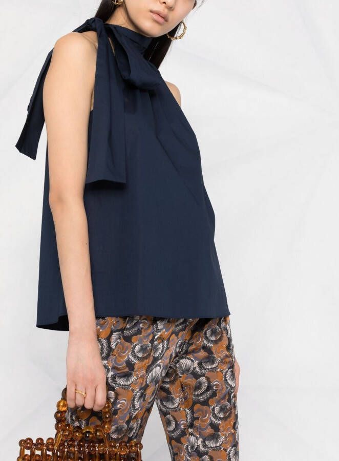 Michael Kors Haltertop met strik Blauw