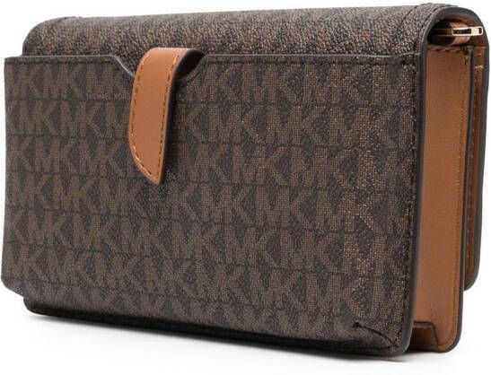 Michael Kors Heather crossbodytas met monogram Bruin