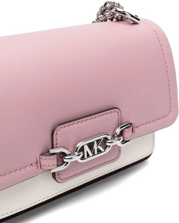 Michael Kors Heather schoudertas met colourblocking Roze