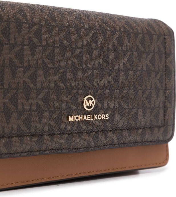 Michael Kors Jet Set crossbodytas met logoprint Bruin
