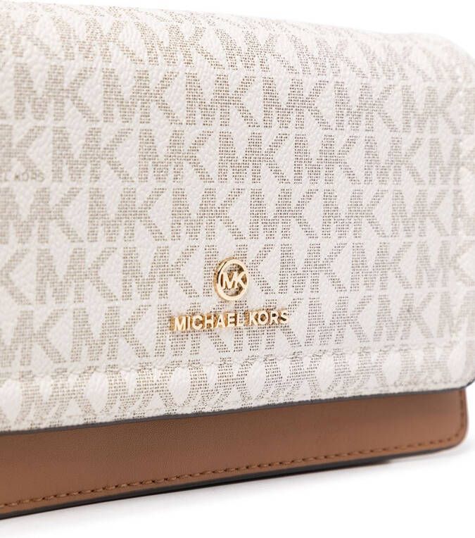 Michael Kors Jet Set crossbodytas met logoprint Bruin