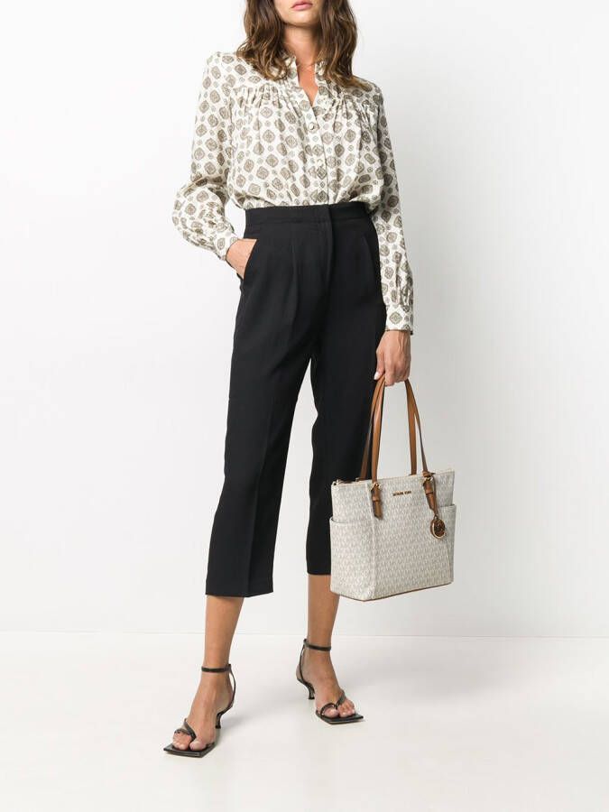 Michael Kors Jet Set draagtas met logo Beige