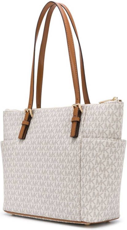 Michael Kors Jet Set draagtas met logo Beige