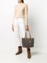 Michael Kors Jet Set draagtas met monogram Bruin - Thumbnail 4