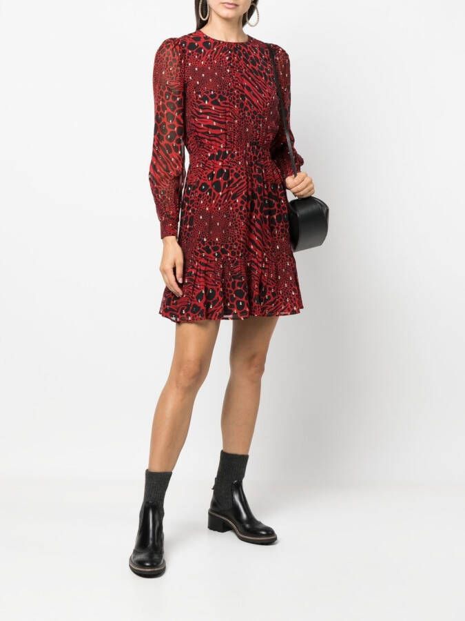 Michael Kors Jurk met dierenprint Zwart