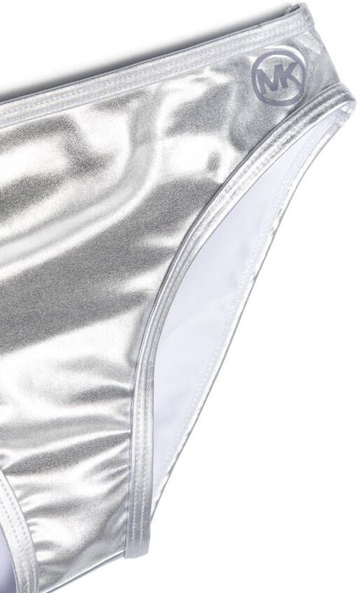 Michael Kors Kids Bikini met metallic-effect Zilver
