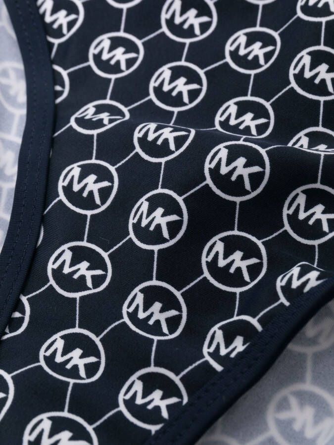 Michael Kors Kids Bikini met monogramprint Blauw