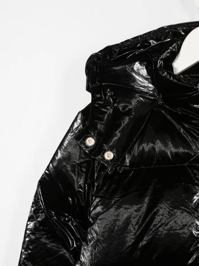 Michael Kors Kids Glanzend jack Zwart