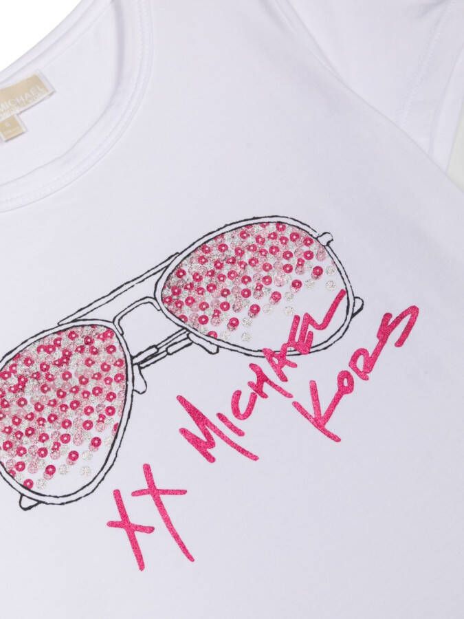 Michael Kors Kids graphic logo-print T-shirt Wit