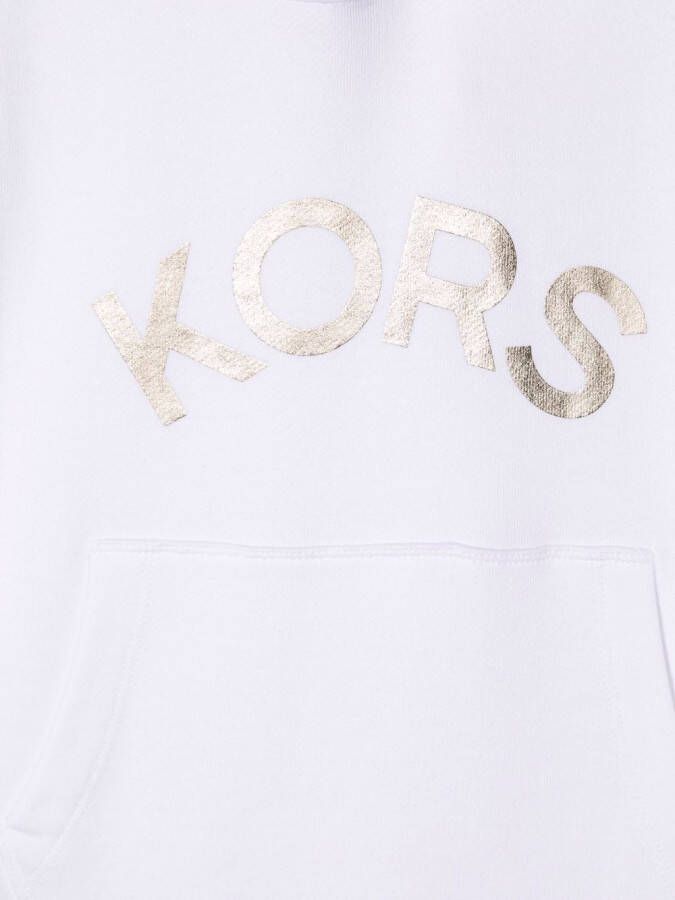 Michael Kors Kids Jurk met capuchon Wit